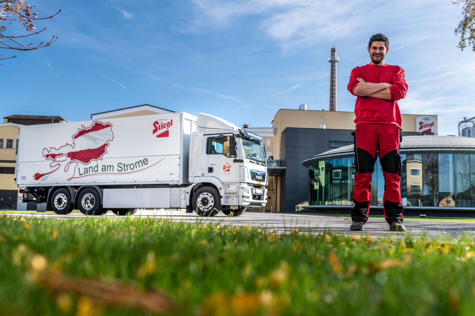 Stiegl’s MAN eTruck Dominik Lackner drives and tests the MAN eTruck for the Stiegl brewery.