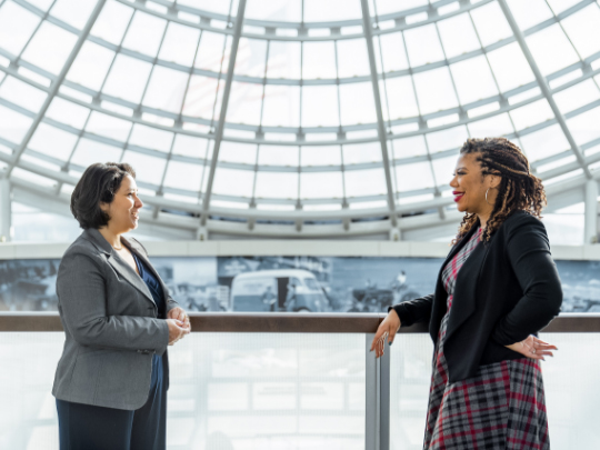 Haydee Nunez, Social Impact Manager and Nicole Wiggins, Chief Diversity Officer.