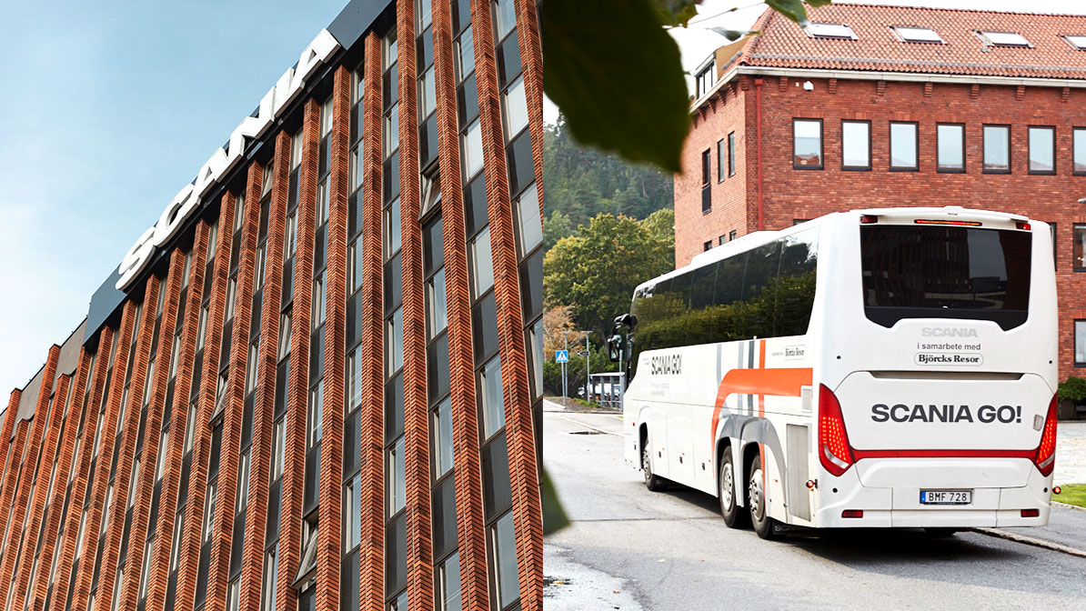 Dropped off right outside the door: some employees only need a few minutes from the bus stop to their office.